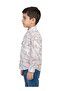 Boys Brown Leaf Printed Casual Shirt - 3
