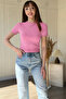 Diving Fabric Crew Neck Bodysuit