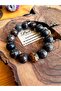 Agate (Agat) Stone 14 mm Natural Stone Bracelet