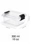 6 Pieces 300ml Organizer Box - Cabinet Drawer Organizer with Lockable Lid Elora Storage Box Transparent - 5