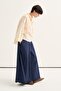 Women's Brode Floral Gathered Collar Blouse Beige - 4