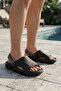 Black smoked casual beach pool slippers men's slippers & sandals - 2