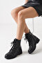 S220Cilt Women's Lace-Up Side Zipper Non-Slip Sole Short Boots - 2