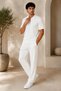 Premium Ribbed Ottoman Fabric Zipper Detailed Unisex T-Shirt and Pants Set Women's and Men's Set