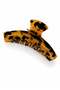 Leopard Patterned Curved Bone Acetate Clasp Buckle