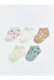 Baby Girl Booties Socks 5-Pack (S6) - 2