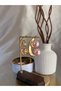 Women's Steel Gold Color Pink Pearl Detail Modern Design Hoop Earrings |   Stylish and Elegant - 2