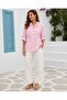 Gala Women's Hooded Mesh Detailed Sequin Starry Cotton Shirt Jacket - 3