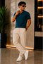 Premium Ribbed Ottoman Fabric Zipper Detailed Unisex T-Shirt and Pants Set Women's and Men's Set