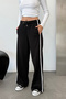 Women's Adjustable Waist Pocket Detailed 3-Strap Sweatpants Black - Mw0000209 - 2