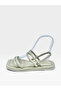 Elastic Comfortable Genuine Leather Women's Sandals - 2 cm - 4