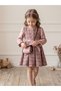 Girl's Vintage Dress with Plaid Pattern Bag - 2