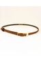 Elegantly Designed Thin 1 cm Women's Belt with Minimal Buckle, Compatible with Trousers, Jackets, Dresses, and Shirts - 4
