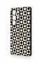 Samsung S25 Ultra Compatible Floral Motif Checkered Pattern Silicone Case - 4