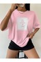 Kaıdn Pink the Best Printed Oversize T-Shirt