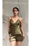 6 Piece Satin Waist Lace Dowry Suit Short Nightgown Dressing Gown Pajama Set |   Shorts Set Nightgown Pajama Set - 2