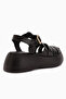 Yonna Genuine Leather Black High-Heeled Women's Sandals - 5