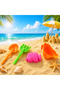 5 Piece Castle Bucket Beach Sand Toy Set Children's Sand Toy - 3