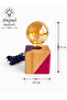 Solid Wood Square Decorative Table Lamp (with Rustic Bulb Gift) - 3