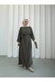 Tencel Fabric Belt Detailed Hijab Dress -Length |   140 cm |   Compatible with Size 1-2 (36/44)