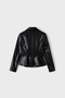 Suni deri peplum blazer ceket - 7