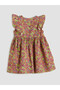 Original Ruffled Floral Patterned Girl's Dress - 4