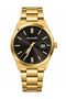 Men's Wristwatch Steel Band Analog with Calendar Black Dial Gold Color Classic Wrist Watch Men's Gift - 5