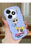 Tecno Spark 20 Compatible Case Camera Protective Blue Silicone Couple Phone Case Cartoon Pattern
