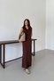 Women's Sleeveless V-Neck Dress with Pockets and Slits, Soft Knitted Fabric, Comfortable Dress - 3
