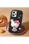 Poco X5 5g Compatible Case Camera Protector Black Silicone Couple Phone Case with Kitty Pattern - 2