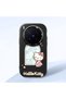 Vivo X300 Pro Compatible Case Camera Protector Black Silicone Couple Phone Case Kitty Pattern