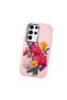 Samsung Galaxy S22 Ultra Compatible Case with Camera Protector—Pink Silicone Couple Phone Case with Floral Pattern - 3