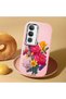 Vivo Y19S Compatible Case Camera Protector Pink Silicone Couple Phone Case with Floral Pattern - 2