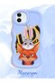 iPhone 11 Compatible Case Camera Protector Blue Silicone Couple Phone Case Rabbit Pattern - 2