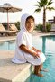 4 Layer Muslin Hooded Shepherd's Stitched Children's Poncho White Color - 2