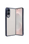 Samsung Galaxy S25 Compatible Edge Lens Silicone Case - Navy Blue - 4