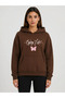 Enjoy Life Printed Hooded 2 Thread Threaded Sweatshirt