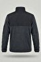 Full Zipper High Collar Garnished Anthracite Softshell Fleece Jacket - 3