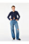 Pique Fabric Appliqué Detailed Ornate Buttoned Long Sleeve Crew Neck Cardigan