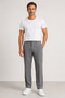 Rio Men's Self-Striped Stretch Linen Textured Trousers 4459-Grey
