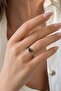 Brass Silver Color Colorful Zircon Stone Adjustable Watermelon Model Ring - 2
