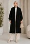 Women's Shawl Collar Oversized Knitwear and Long Cardigan with Bearded Fur - 4