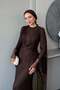 Elizya Lace Evening Dress Set Brown - 4
