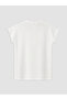 Özmarka New Season White Crew Neck Blouse with Floral Appliqué - 7