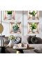 Creative 3D Plant Wall Stickers,DIY Peel and Stick Removable Adhesive Decals for Home and Bedroom Decoration,Pack of 4 - 3
