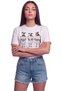 Women's Eat More Chickin Cow Print Relaxed Fit T-Shirt White - 5