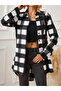 Women's long sleeve plaid button-down woven shirt - 6