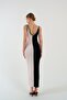 Two-tone sleeveless dress - black-cream - 4
