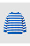 Özmarka New Season Blue Printed Striped Baby Boy Set - 5