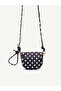 Black Polka Dot Shk306 Adjustable, Knot Detail Strap, Mini, Women's Hand, Arm and Shoulder Bag - 5